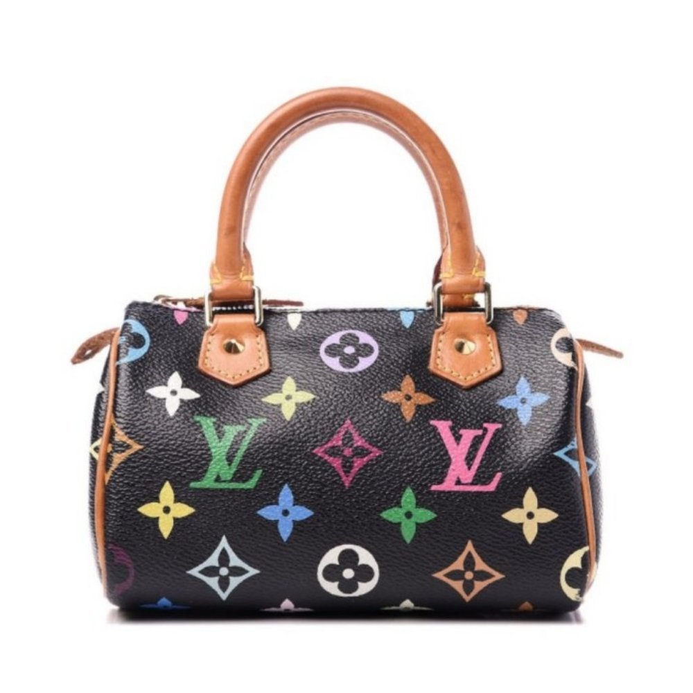 Louis Vuitton Multicolor Mini Speedy Black